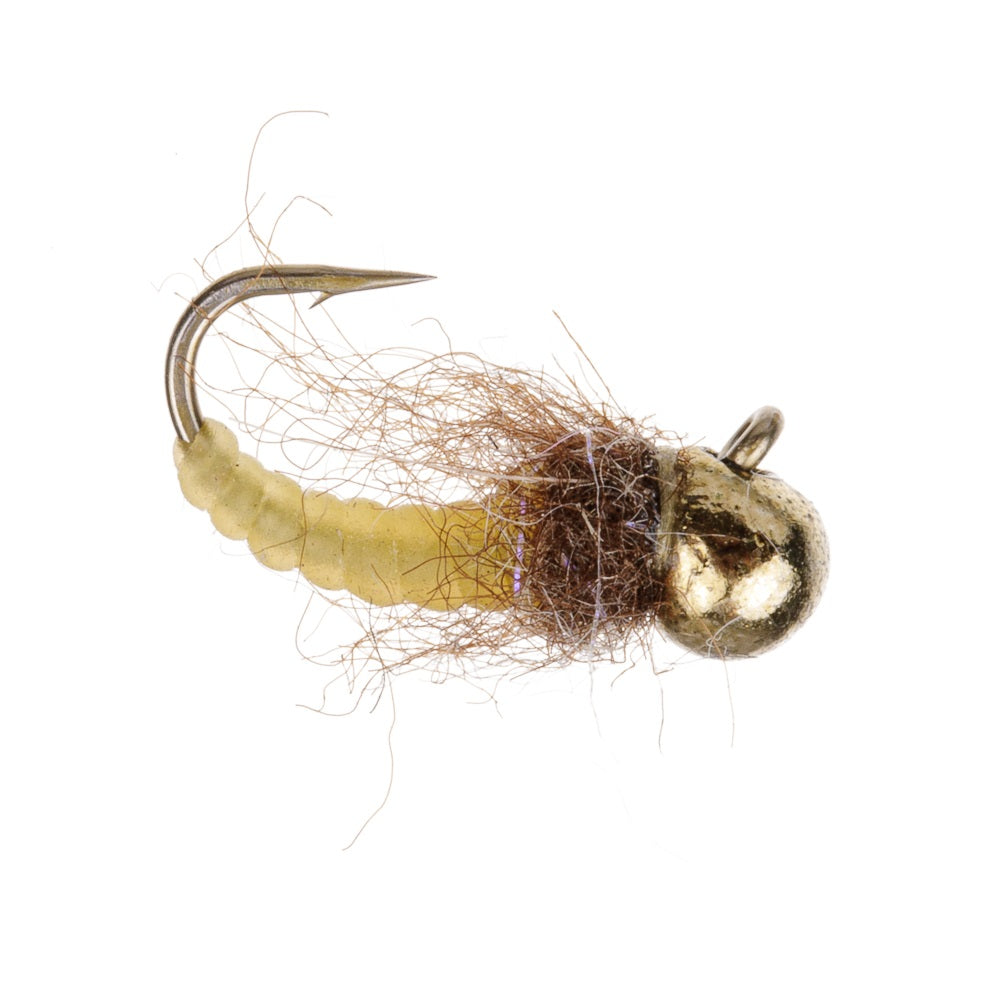 YELLOW CADDIS OFF BEAD BARBLESS